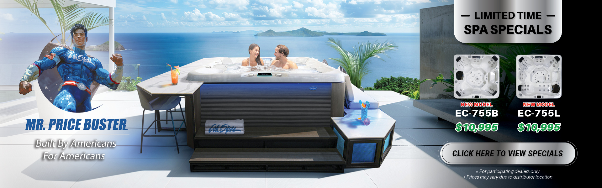 Calspas hot tub being used in a family setting - Picorivera